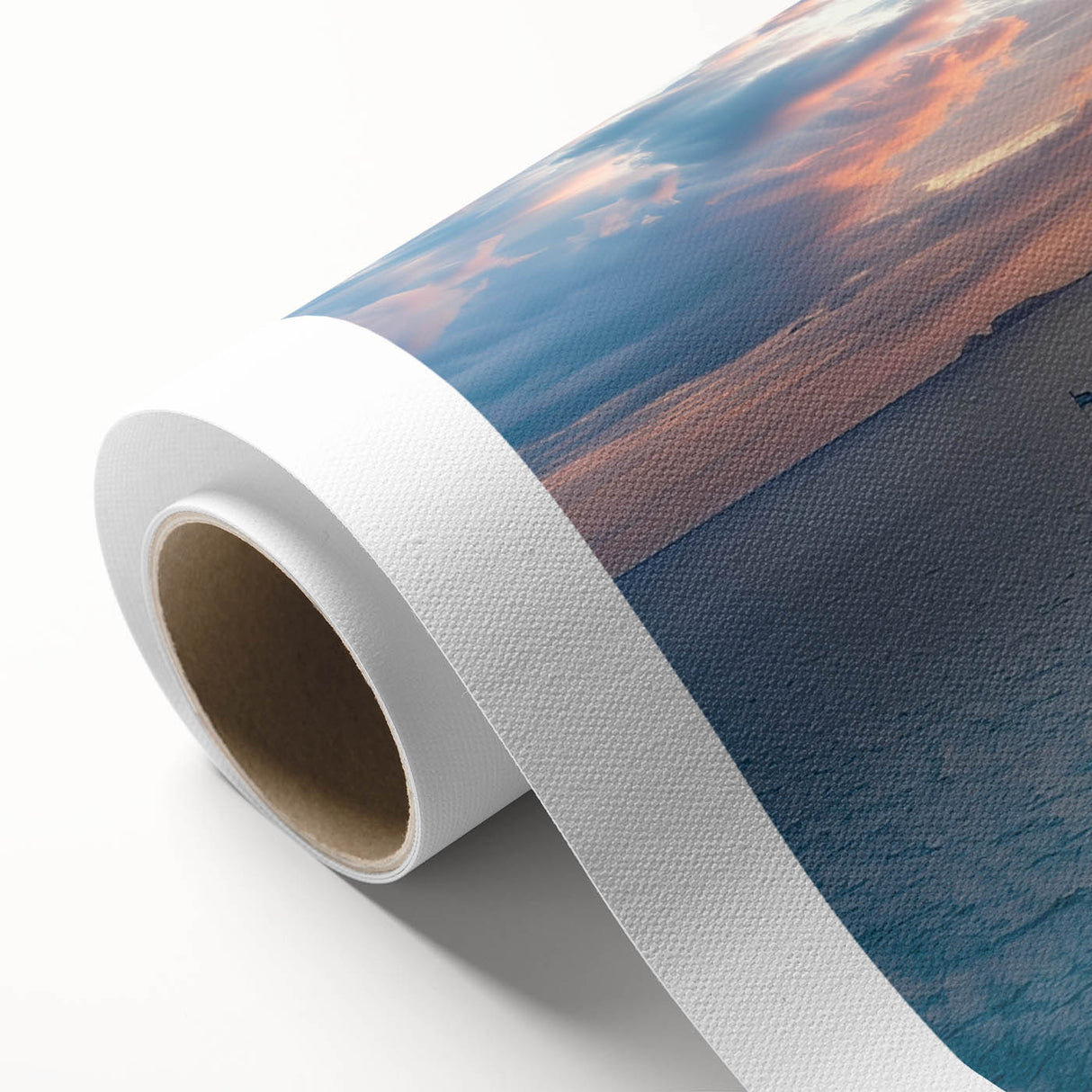 Art deco style poster of a vintage ship on rolled canvas, using muted blue and gray tones, ideal for nursery wall art.