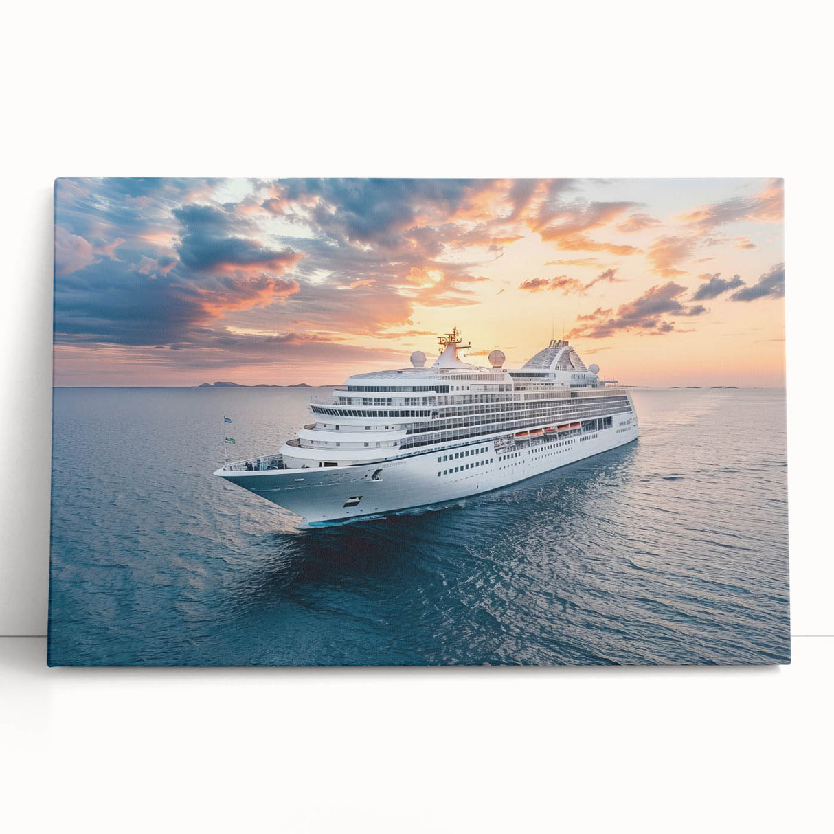 Black and white photo of a ship on stretched canvas, ideal for kitchen wall art or bedroom.