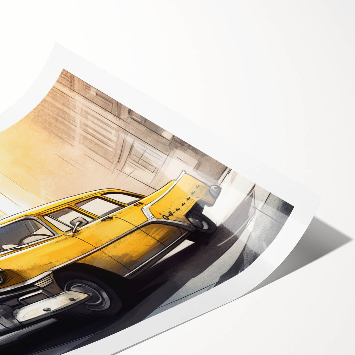 Extra large wall art featuring a line art design of flowers in black and white, printed on a rolled canvas.