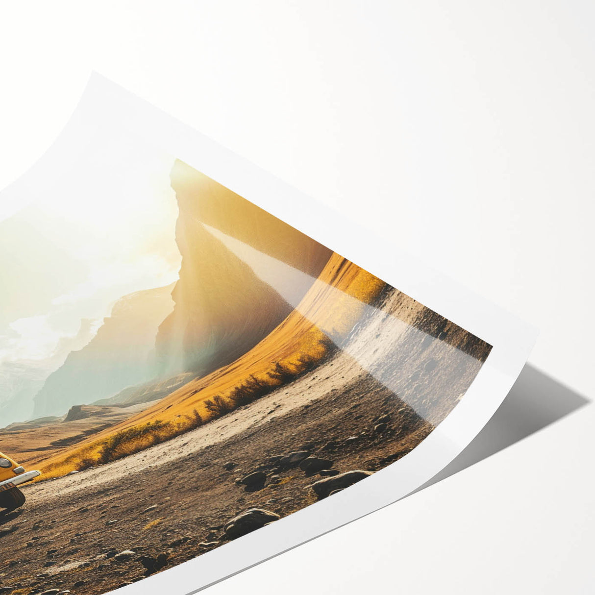 Extra large rolled print featuring line art flowers in neutral tones, ideal for large living room wall art.