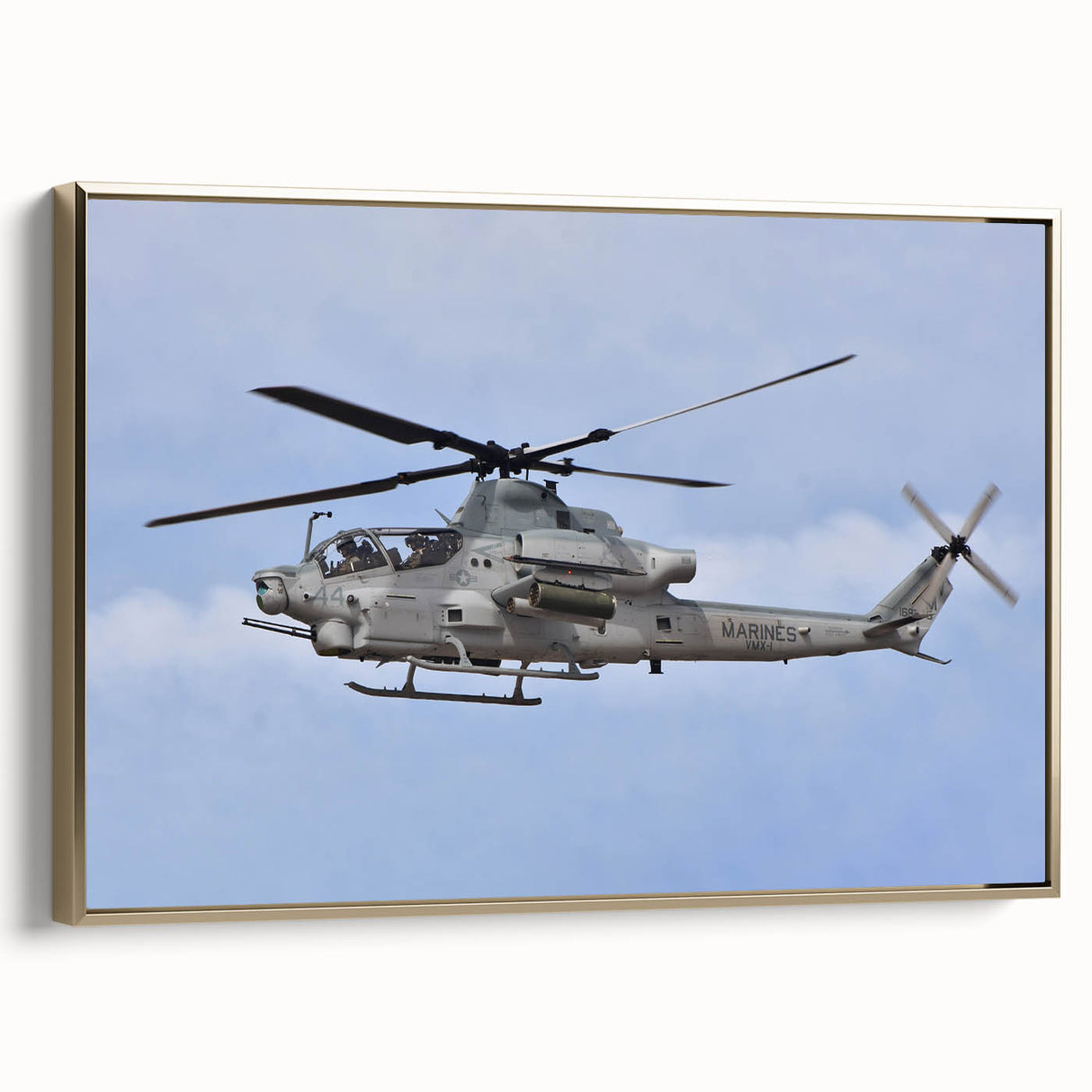 Framed canvas featuring a vintage-style black helicopter against a muted landscape, ideal for bedroom wall art.