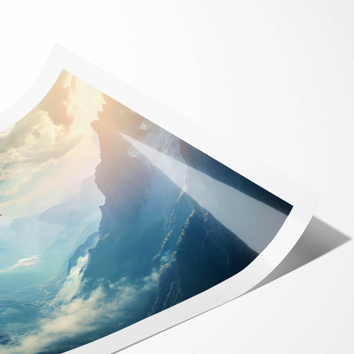 Extra large wall art featuring a helicopter design in black and white, printed on rolled canvas.