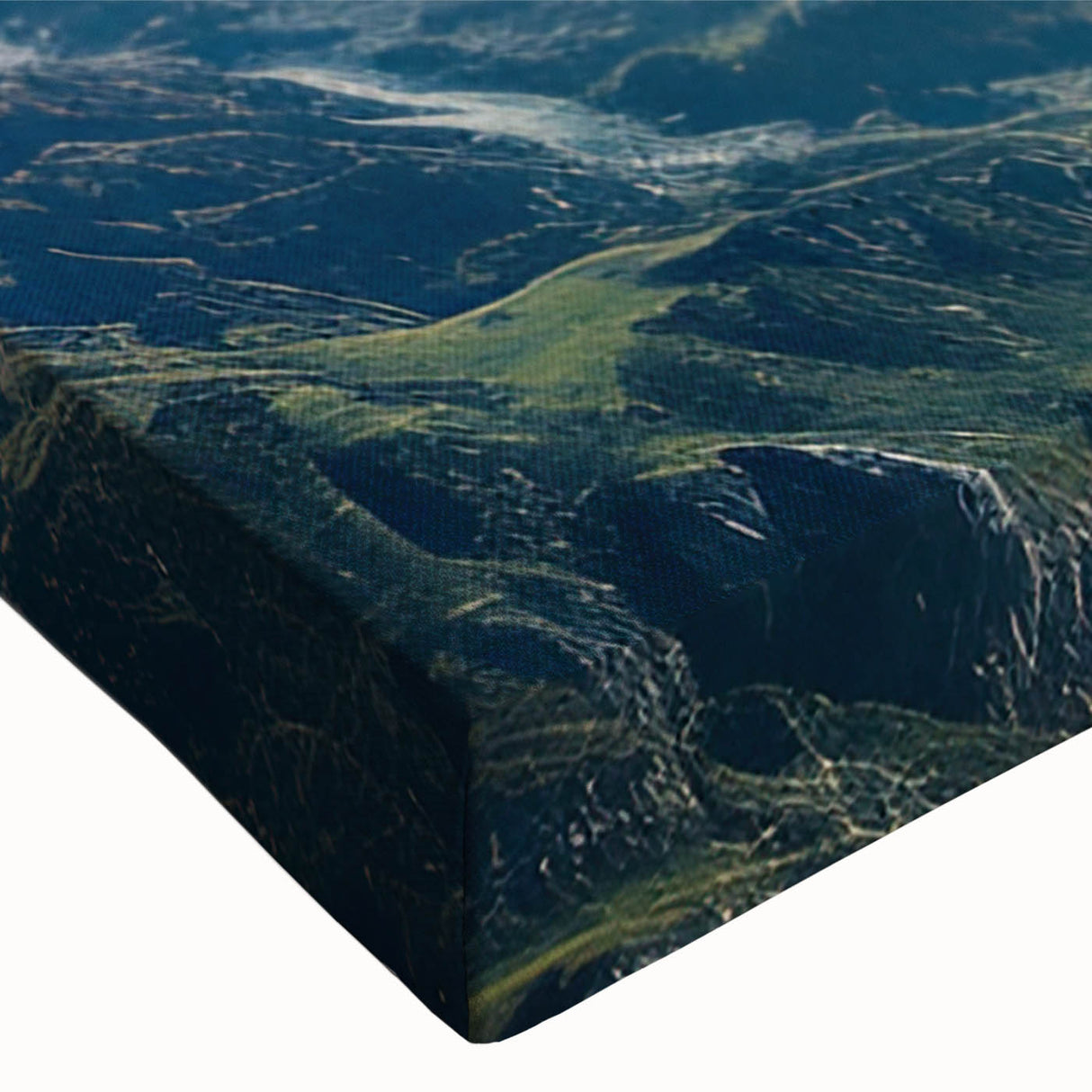 Large art of a helicopter in flight, captured in black and white on stretched canvas, suitable for bedroom wall decor.