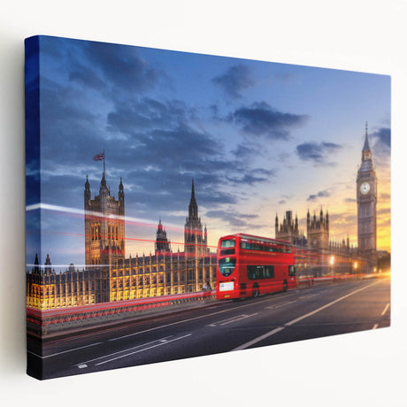 Large canvas print featuring a collection of detailed service vehicles in muted earth tones, suitable for kitchen wall art.