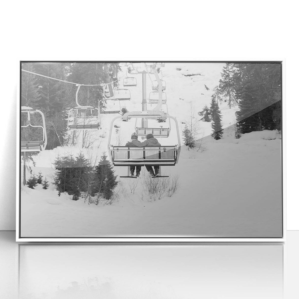 Art deco style poster of vintage cars in muted colors, framed acrylic, ideal for nursery wall art.