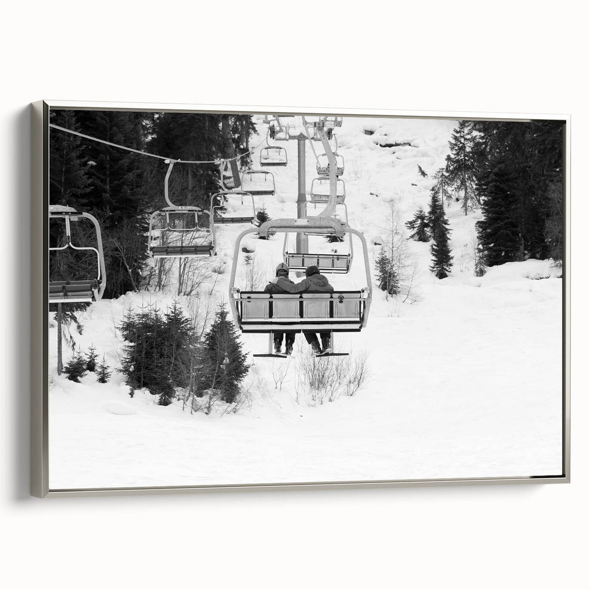 Framed canvas featuring a vintage poster art of colorful service vehicles on a black background, ideal for a themed playroom.