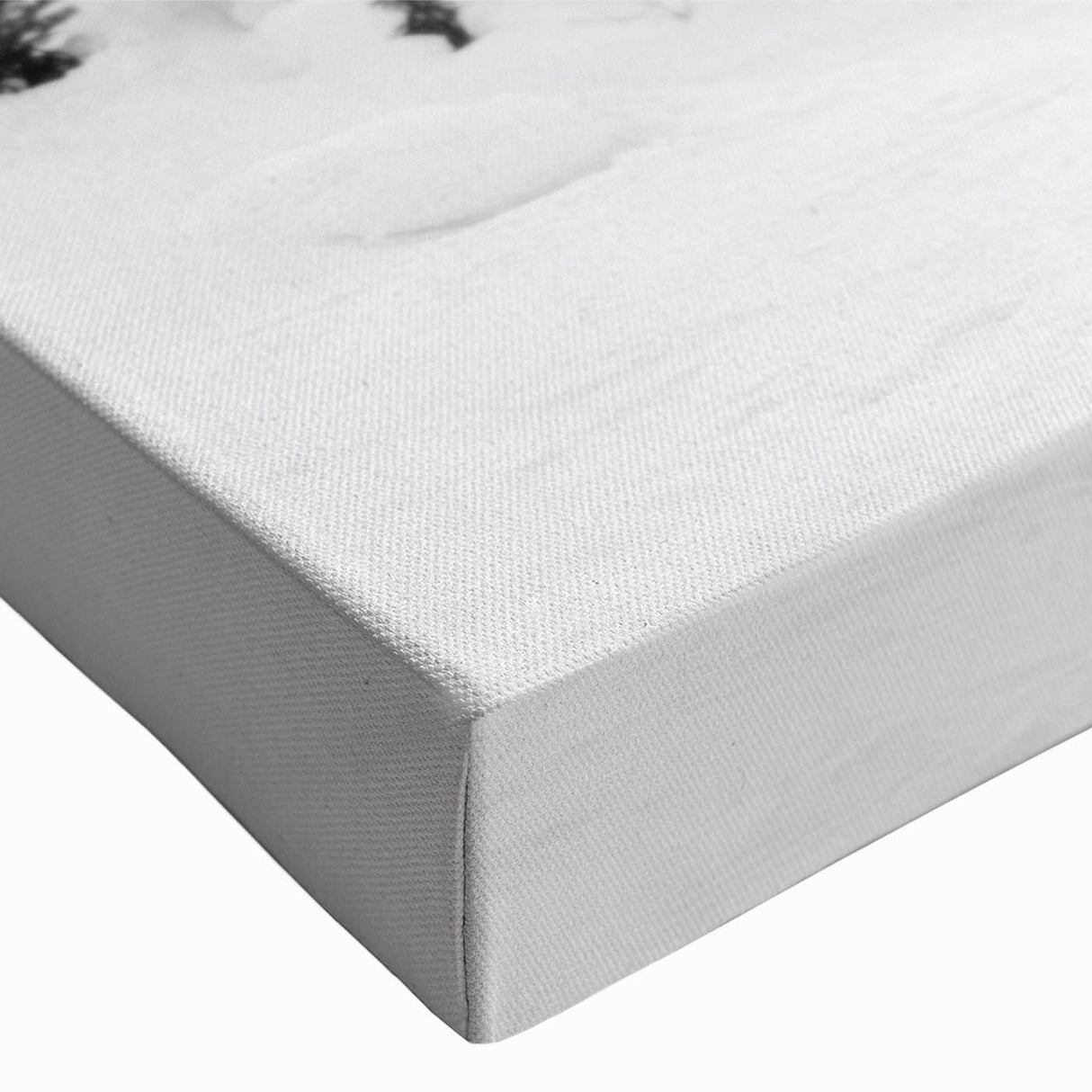 Black and white landscape art painting on stretched canvas featuring service vehicles, ideal for bedroom wall art.