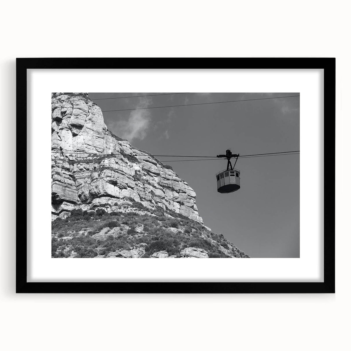 Extra large abstract art print featuring vibrant, colorful textured vehicles on a black framed canvas.