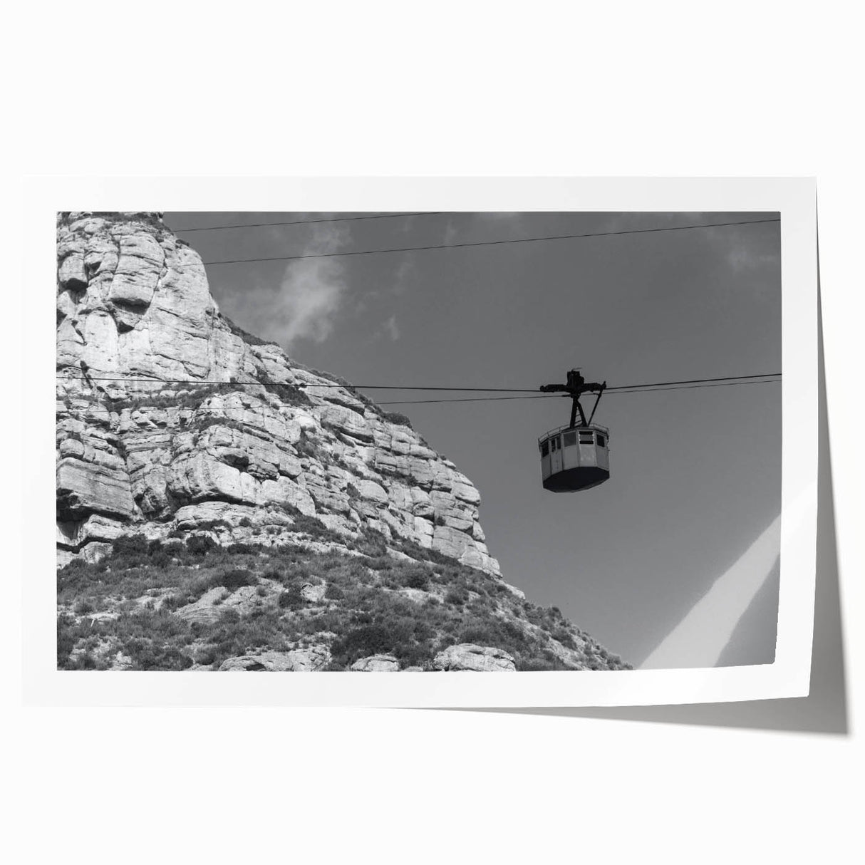 Rolled print of a vintage vehicle illustration in muted earth tones, suitable for art wall dining room.