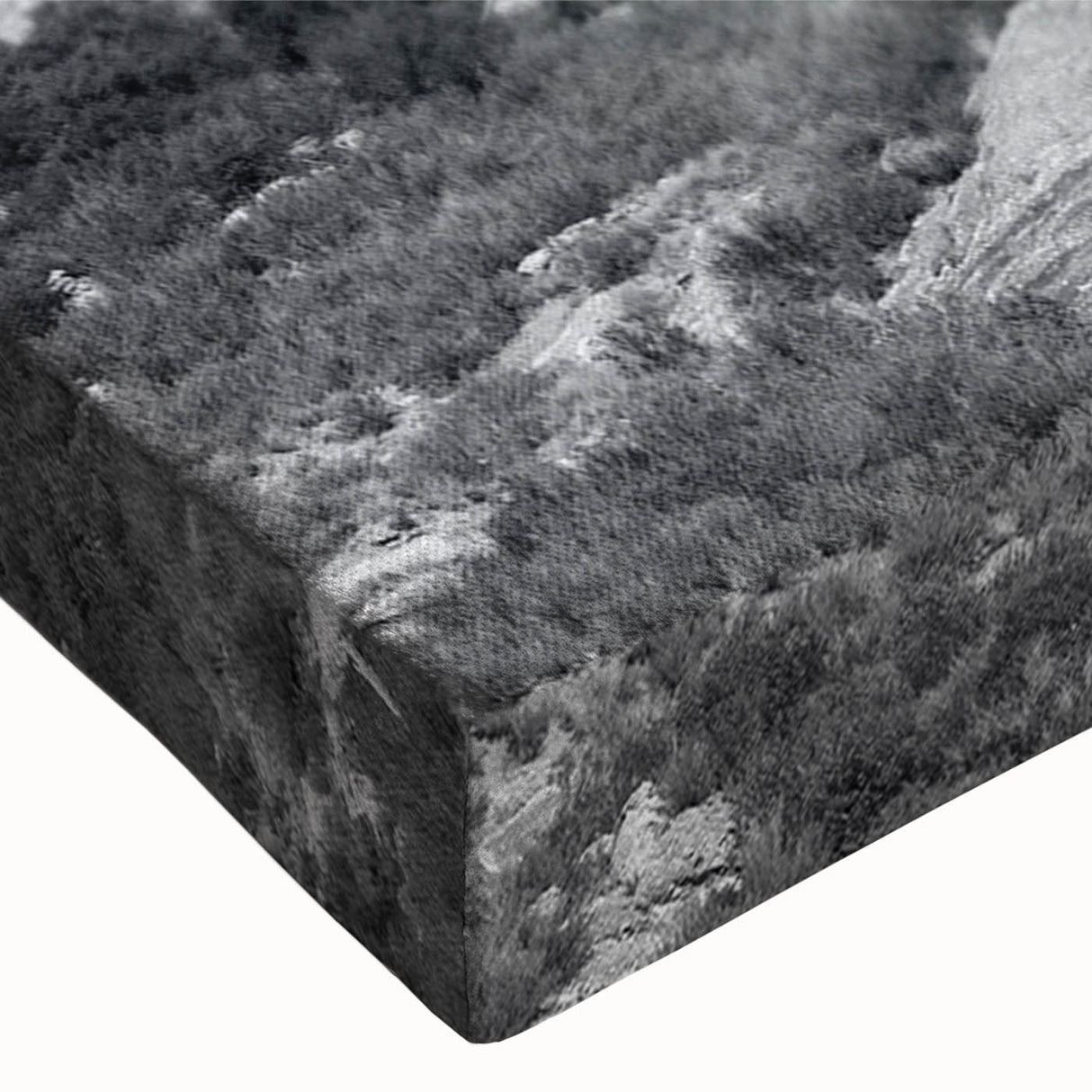 Black and white landscape art painting of a cityscape on large stretched canvas, ideal for bedroom wall decor.