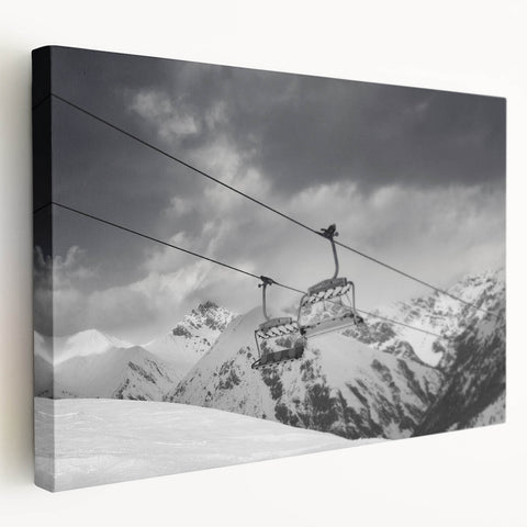 Large canvas print of assorted colorful service vehicles in a cartoon style, ideal for kitchen wall art.