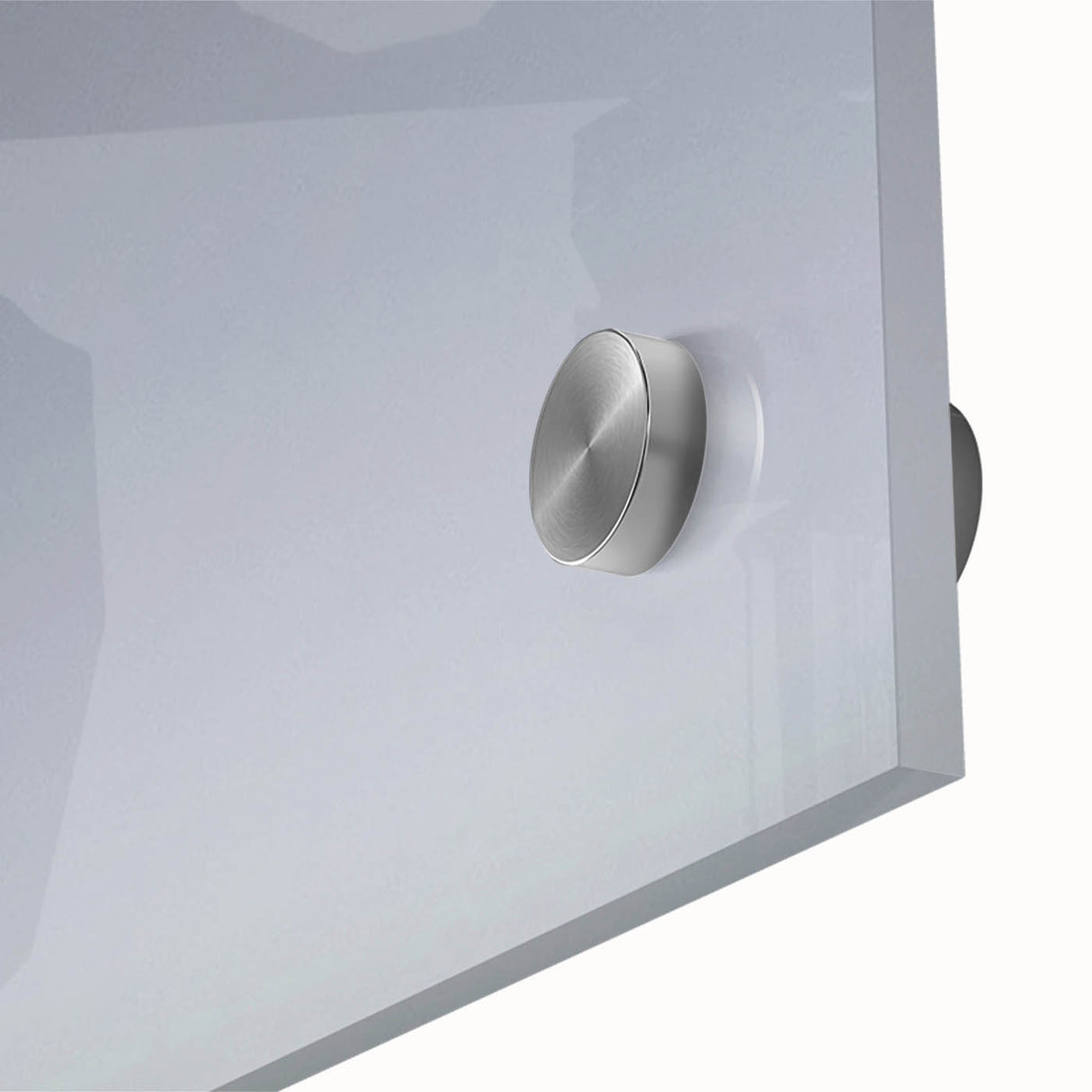 Large abstract wall art of spacecraft in muted gray and blue tones on acrylic glass, suitable for dining room decor.