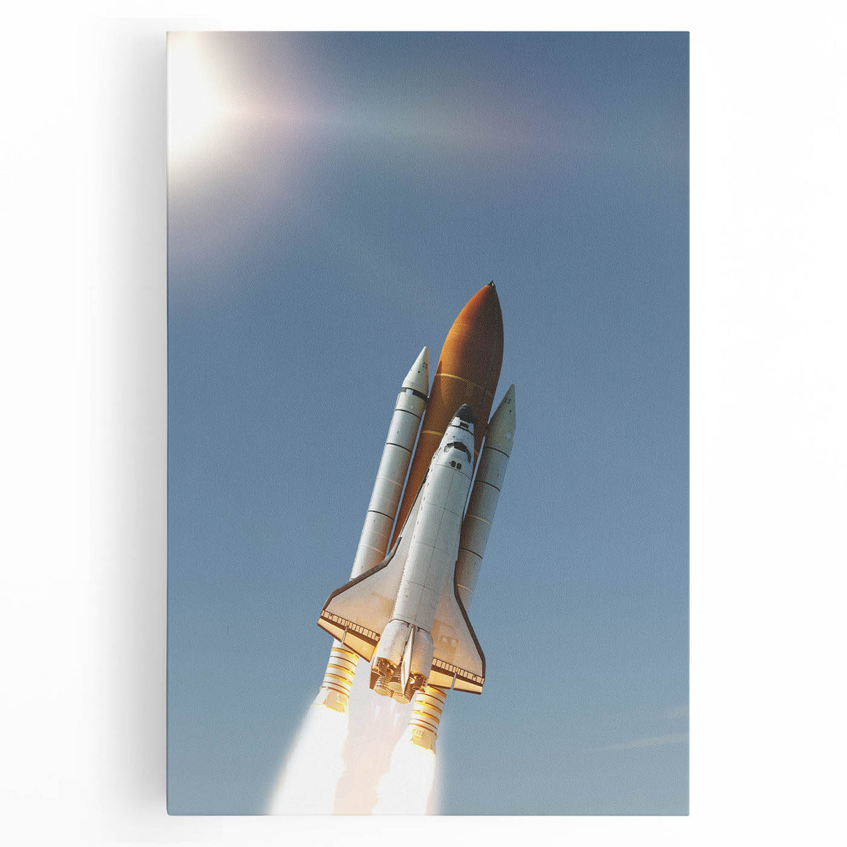 Black and white abstract depiction of spacecraft on large stretched canvas, suitable for kitchen wall art.