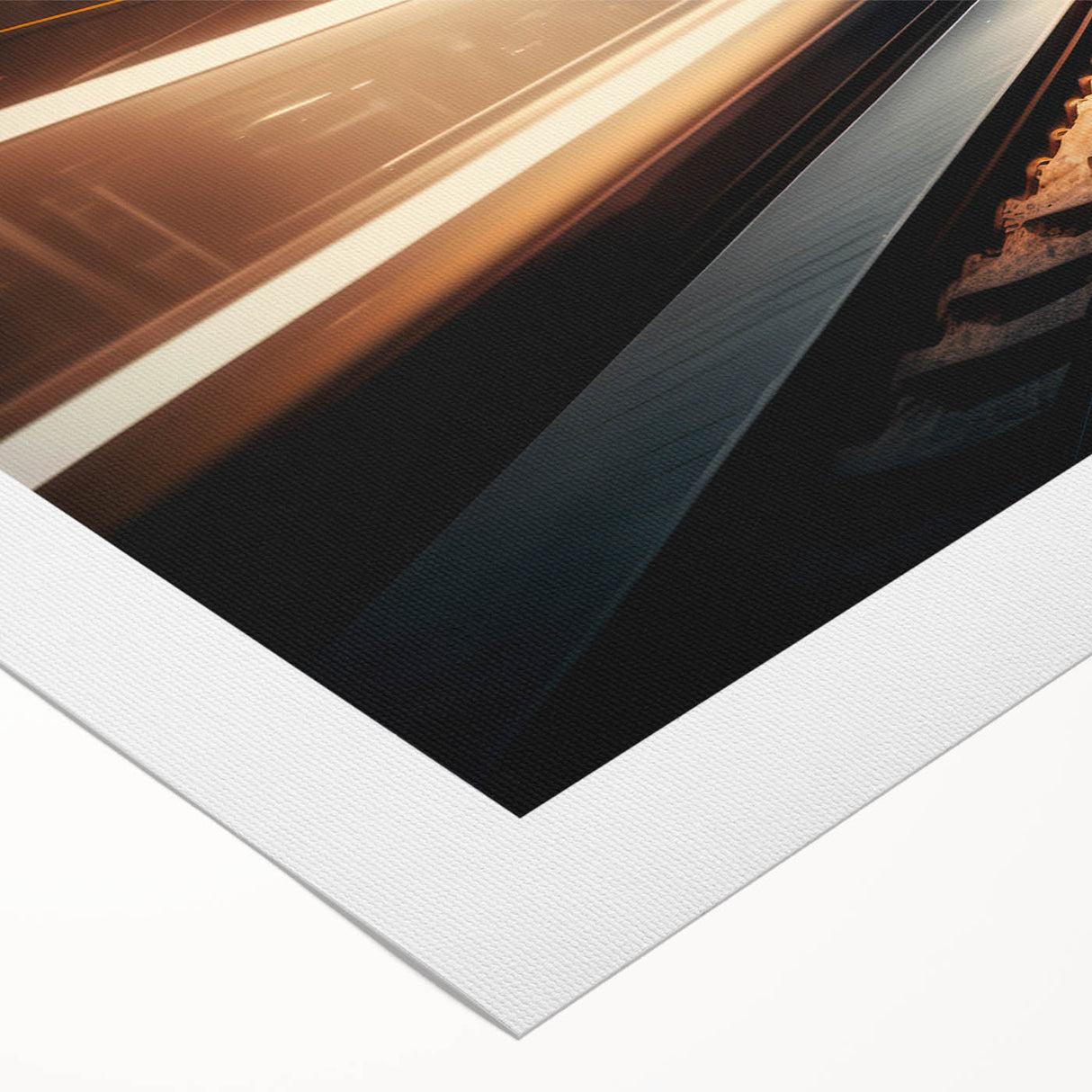 Art deco poster of a vintage subway scene in muted brown and yellow tones on rolled canvas, ideal for dining room wall decor.