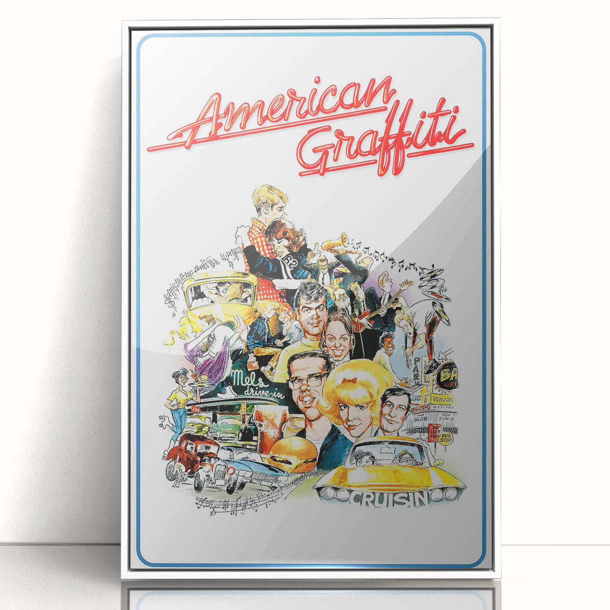 1970s Vintage Movie Poster American Graffiti Retro Film Art