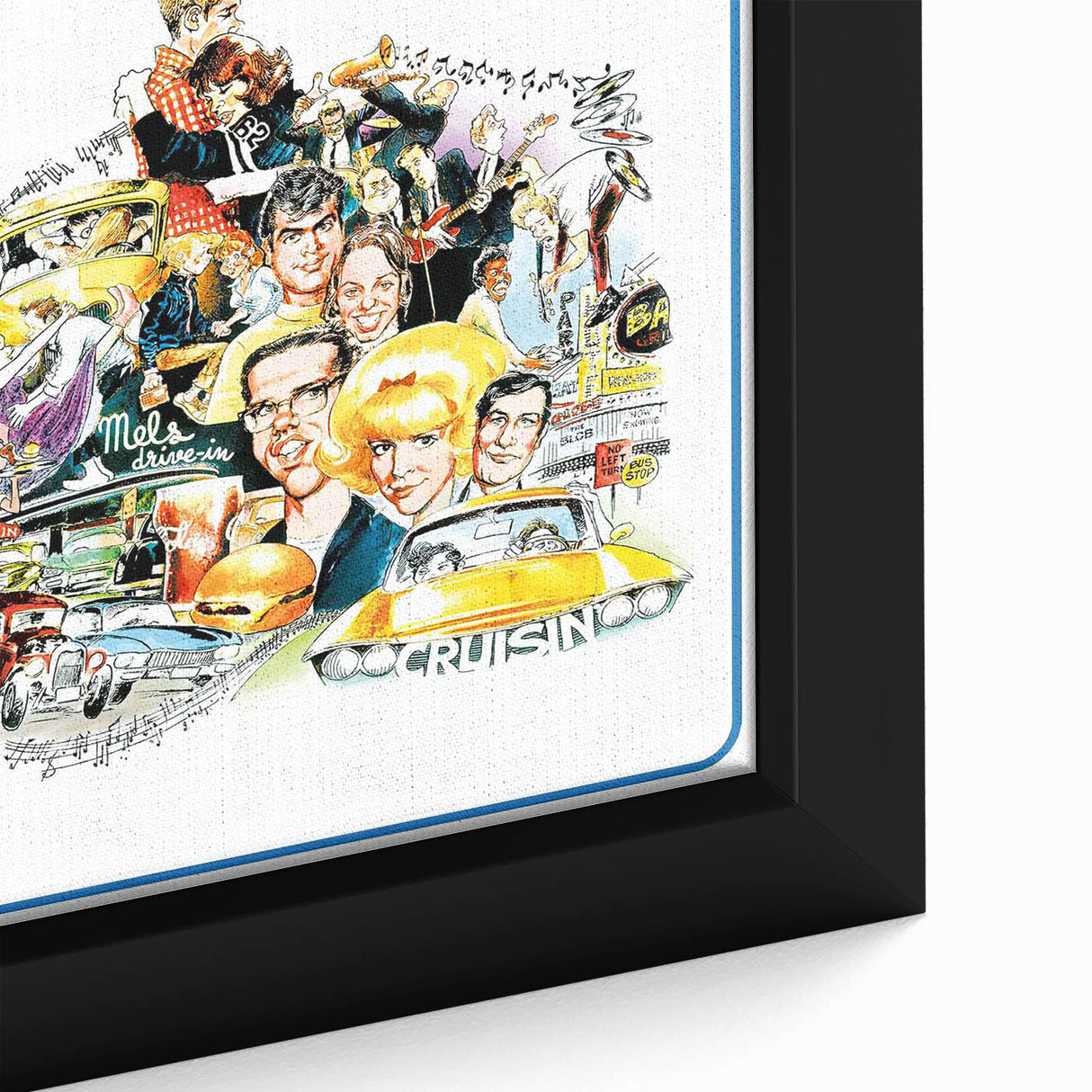 1970s Vintage Movie Poster American Graffiti Retro Film Art