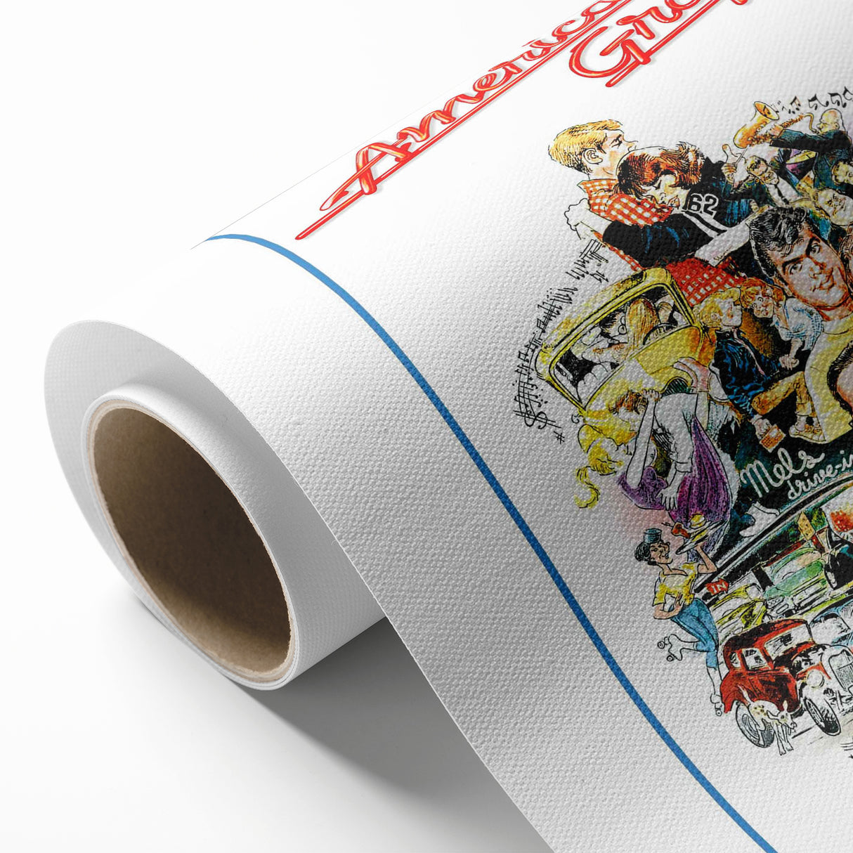 1970s Vintage Movie Poster American Graffiti Retro Film Art