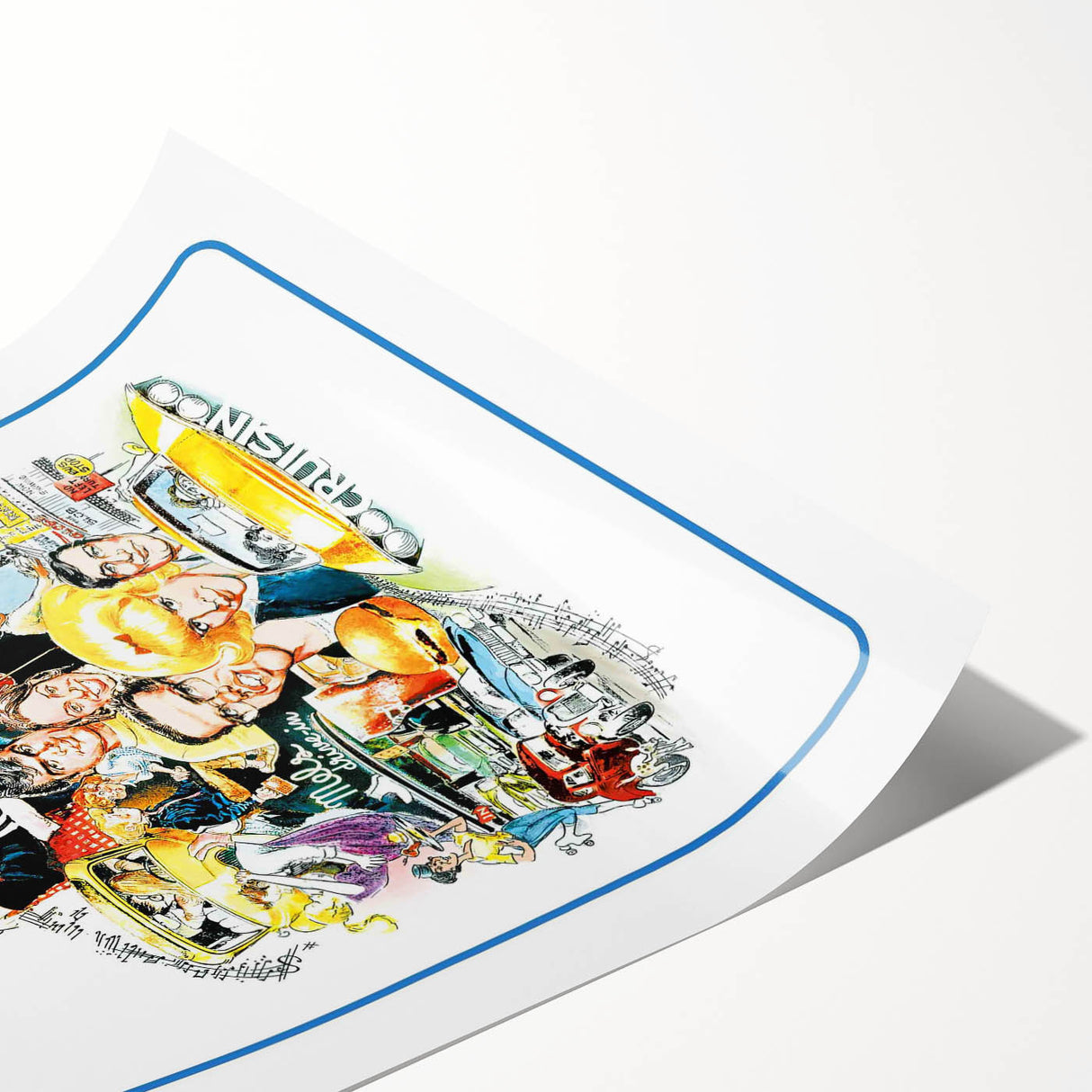 1970s Vintage Movie Poster American Graffiti Retro Film Art