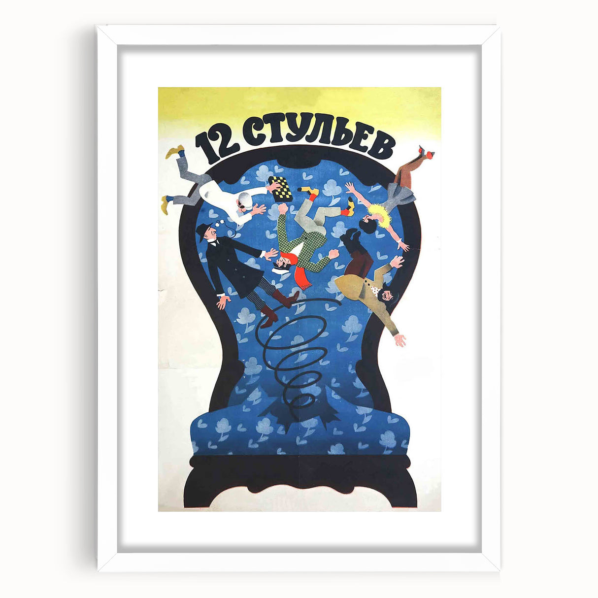 1970s Vintage Movie Poster – Classic 70s Film Art of 12 Chairs