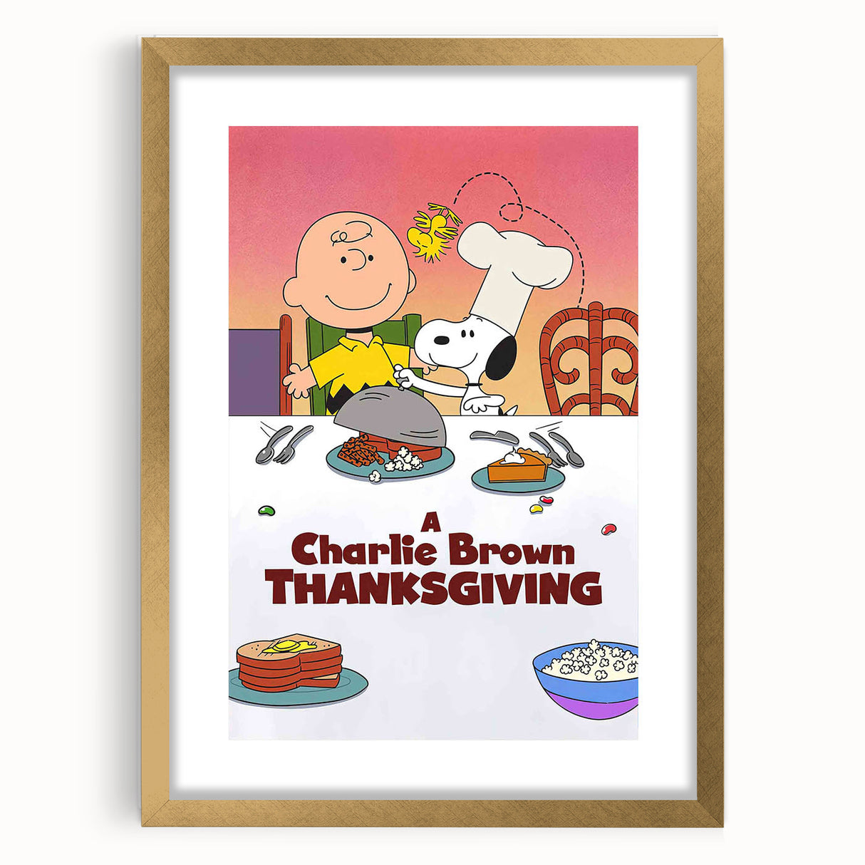 1970s Vintage Movie Poster – Classic 70s Film Art of A Charlie Brown Thanksgiving