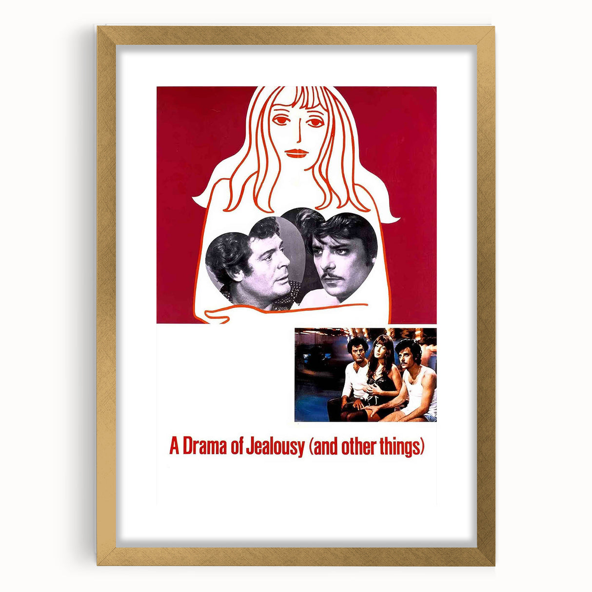 1970s Vintage Movie Poster – Classic 70s Film Art of A Drama of Jealousy