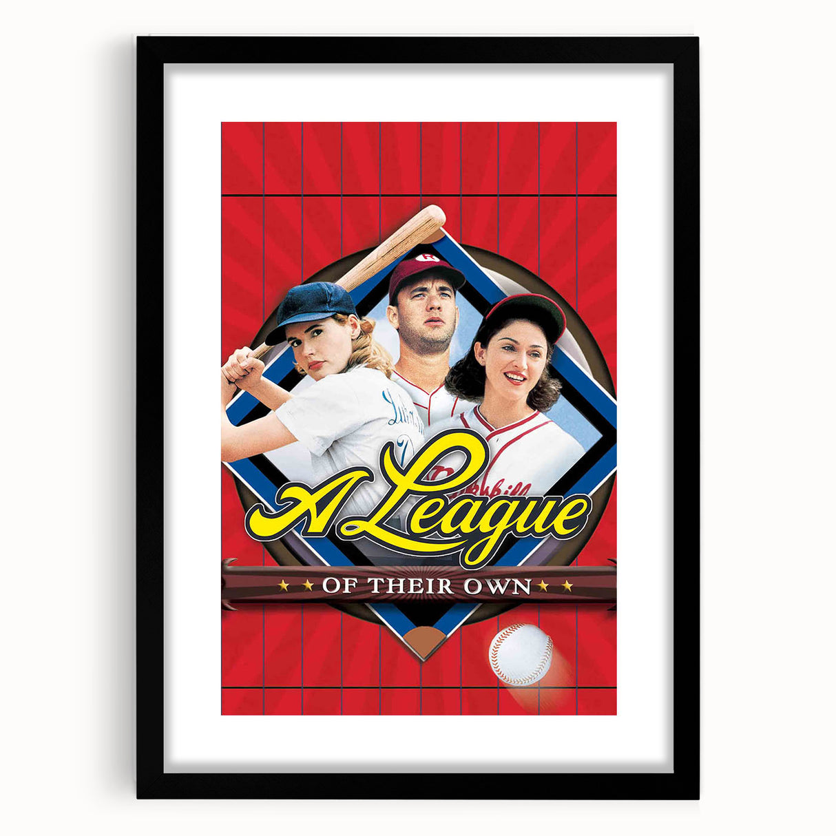 1990s Vintage Movie Poster - Classic 90s Film Art - A League of Their Own