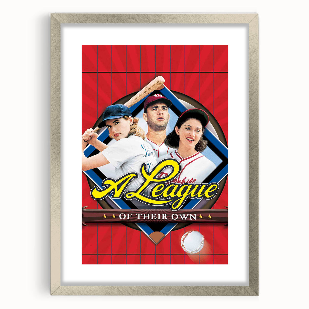 1990s Vintage Movie Poster - Classic 90s Film Art - A League of Their Own