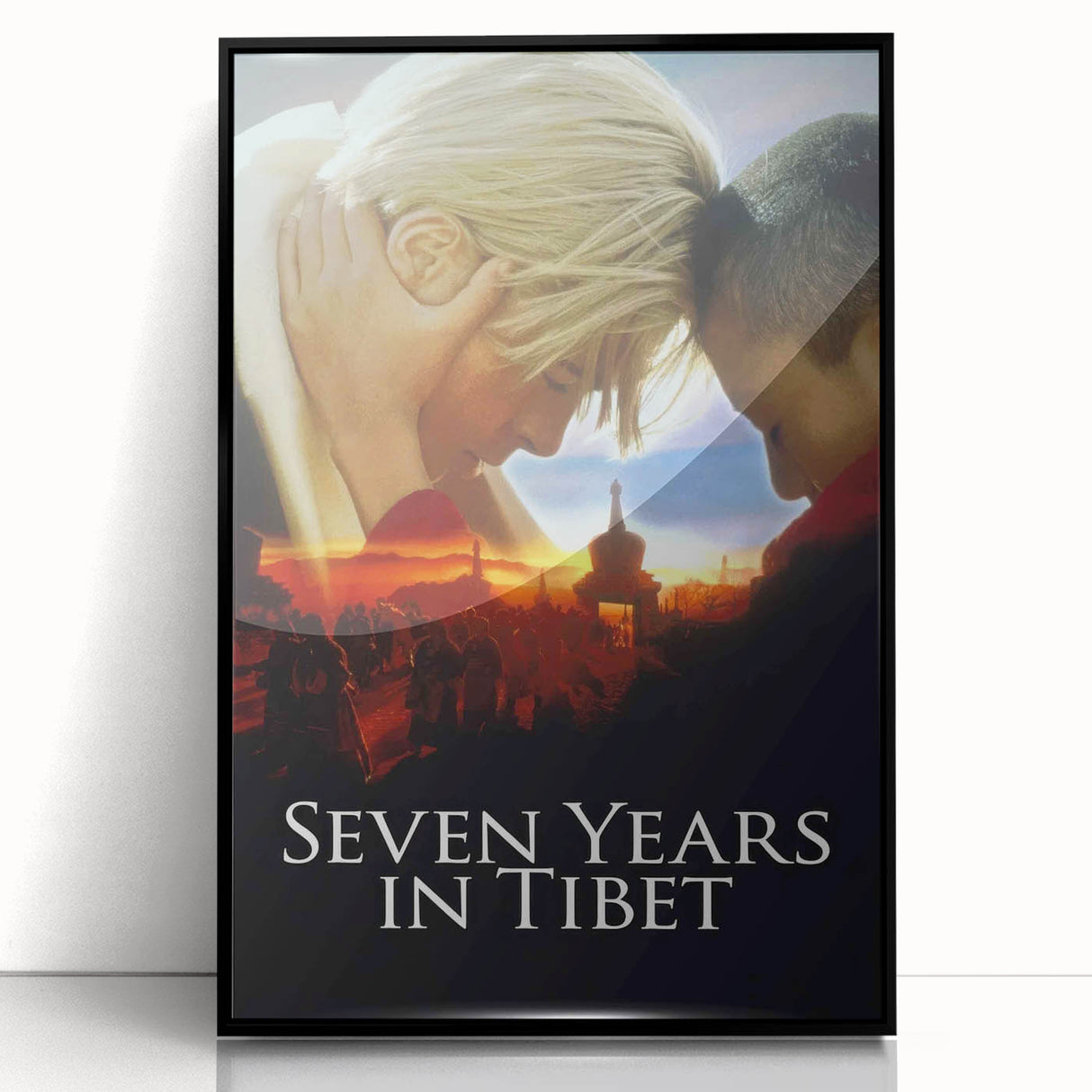 Seven Years in Tibet 1990s Vintage Movie Poster | Classic 90s Film Art