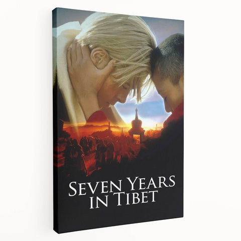 Seven Years in Tibet 1990s Vintage Movie Poster | Classic 90s Film Art