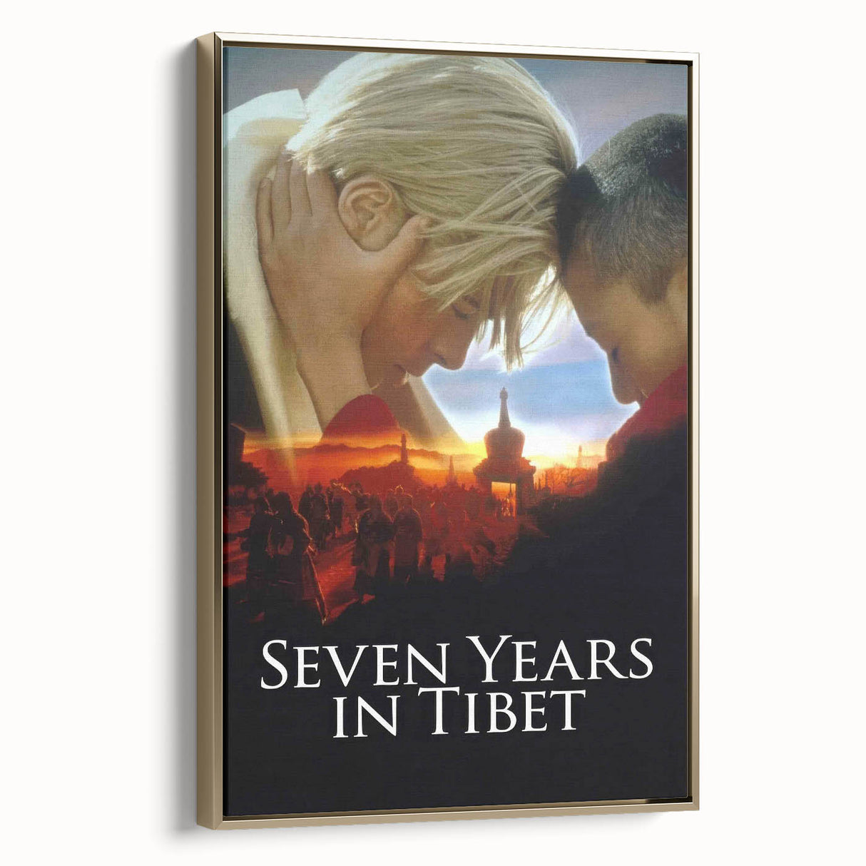 Seven Years in Tibet 1990s Vintage Movie Poster | Classic 90s Film Art