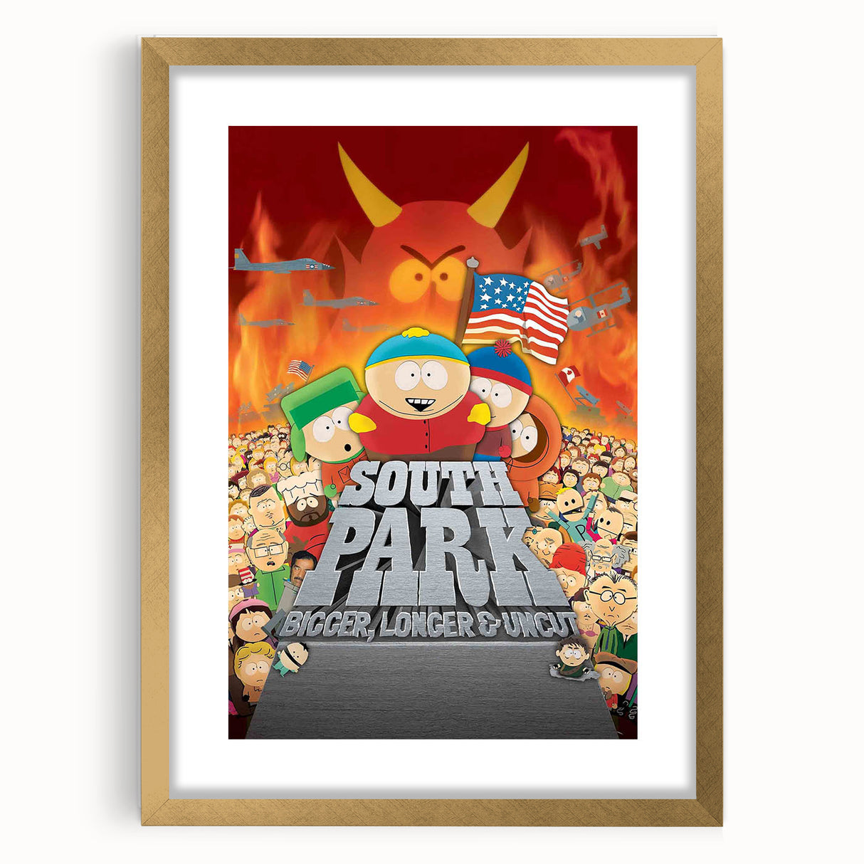 1990s Vintage Movie Poster – South Park Retro 1990s Movie Print