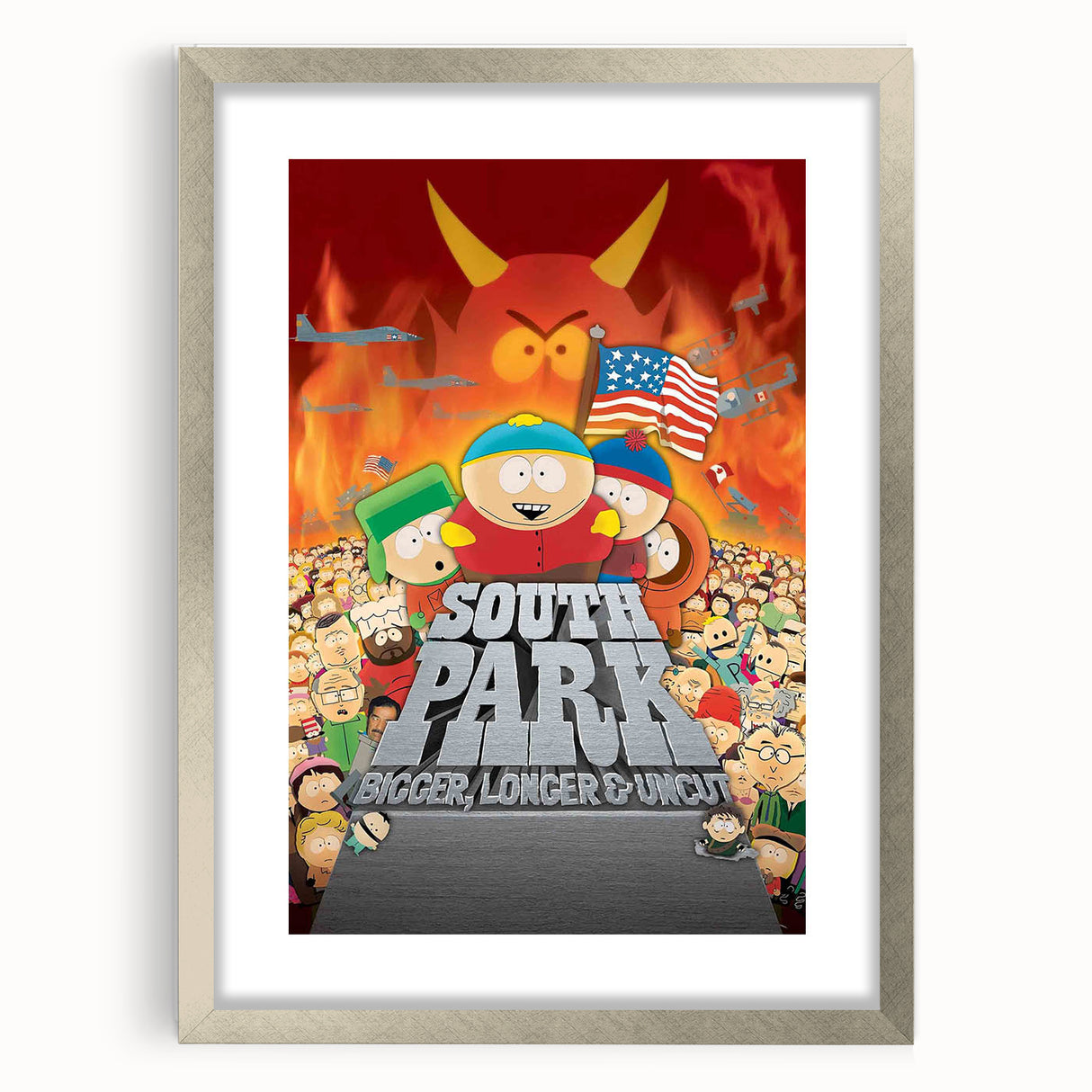 1990s Vintage Movie Poster – South Park Retro 1990s Movie Print