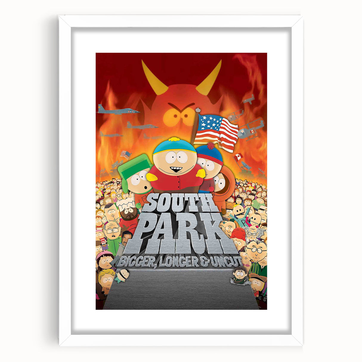1990s Vintage Movie Poster – South Park Retro 1990s Movie Print