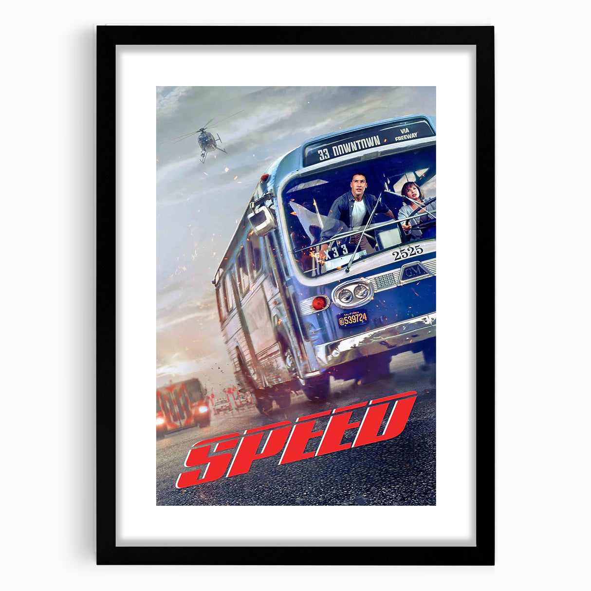 1990s Vintage Movie Poster – Speed Iconic 90s Film Poster
