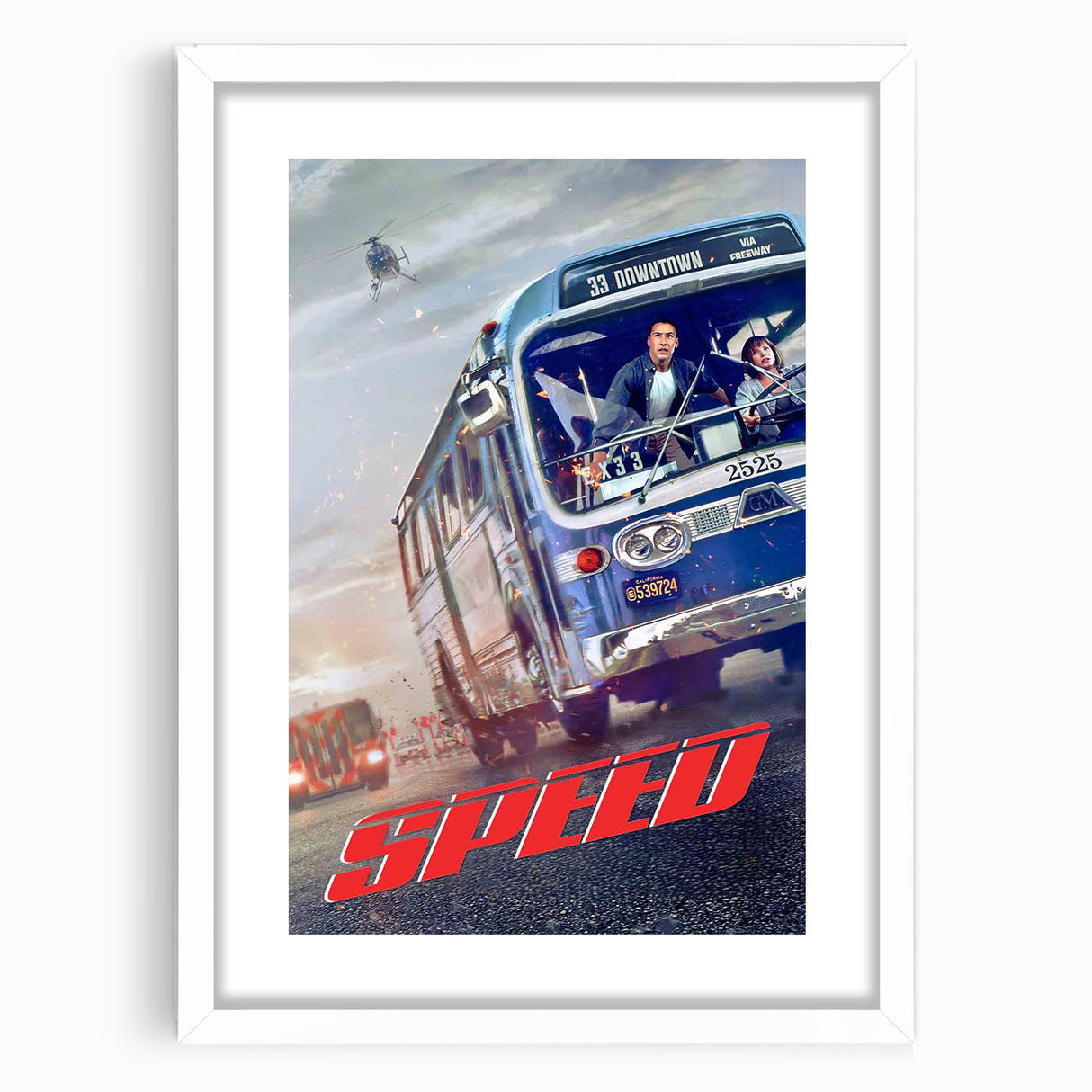1990s Vintage Movie Poster – Speed Iconic 90s Film Poster