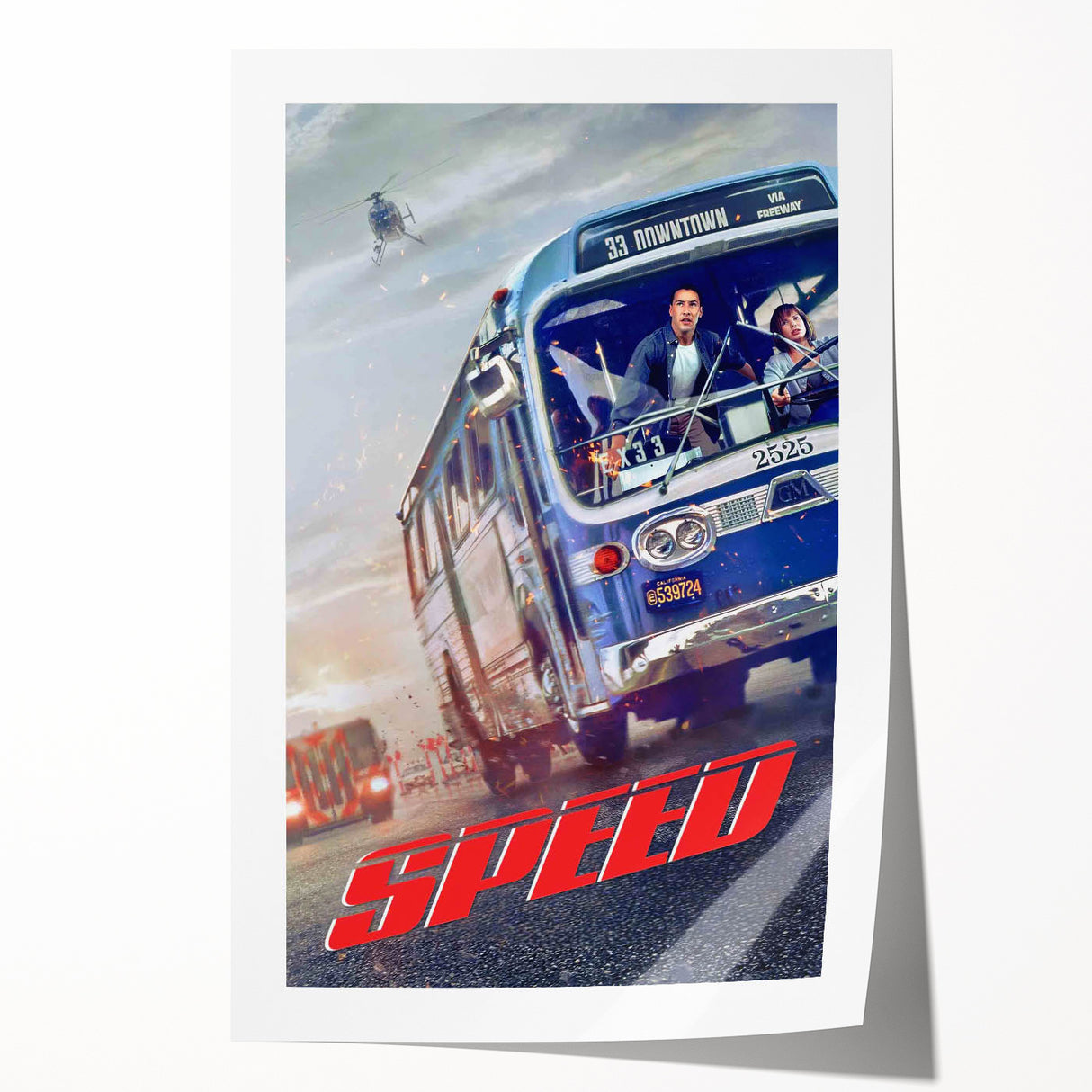 1990s Vintage Movie Poster – Speed Iconic 90s Film Poster