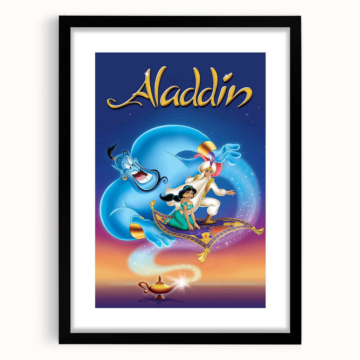1990s Vintage Movie Poster - Classic 90s Film Art - Aladdin
