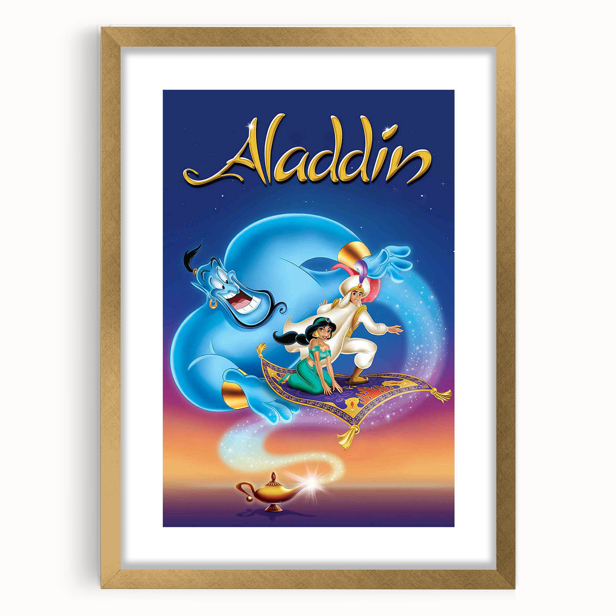 1990s Vintage Movie Poster - Classic 90s Film Art - Aladdin