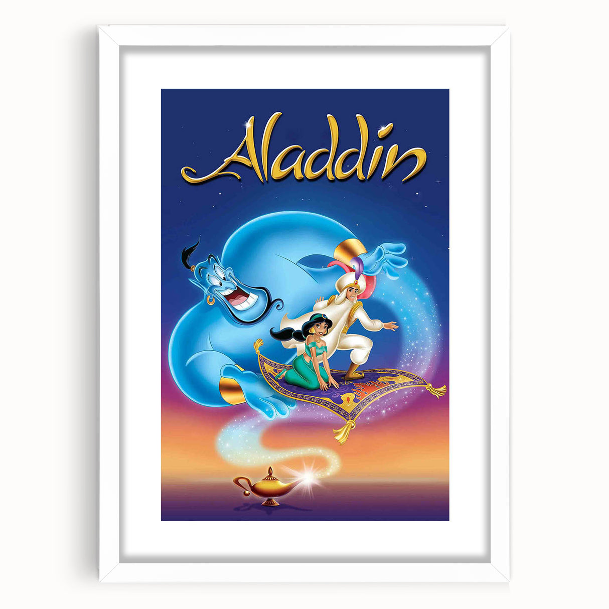 1990s Vintage Movie Poster - Classic 90s Film Art - Aladdin