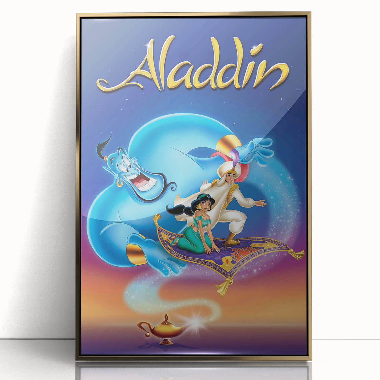 1990s Vintage Movie Poster - Classic 90s Film Art - Aladdin