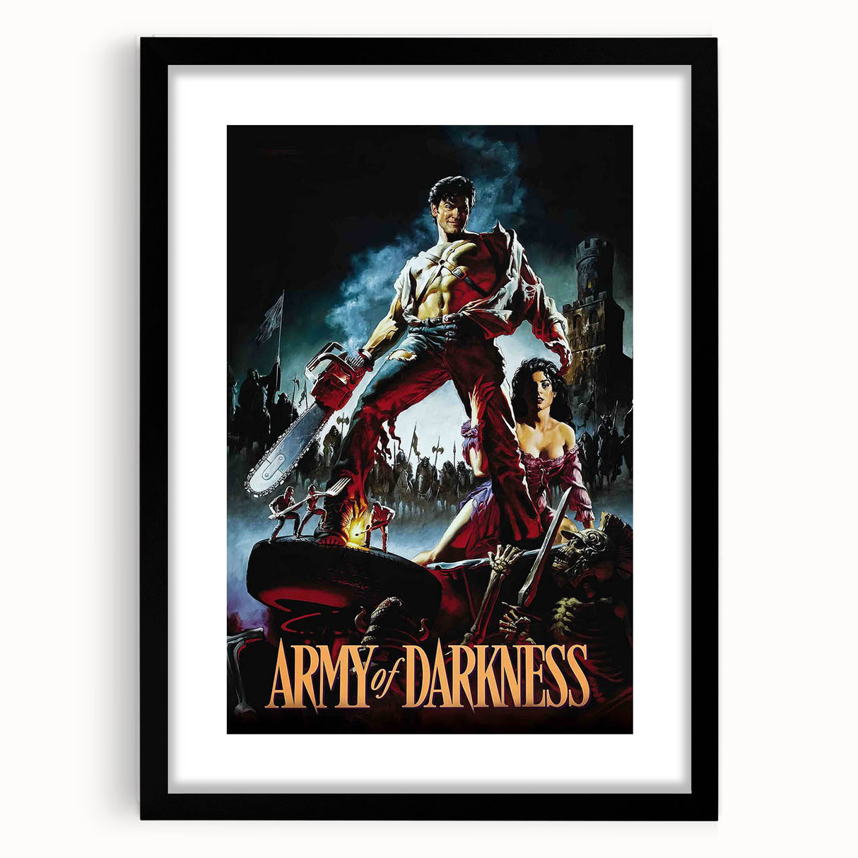 1990s Vintage Movie Poster – Army of Darkness Retro 90s Film Art