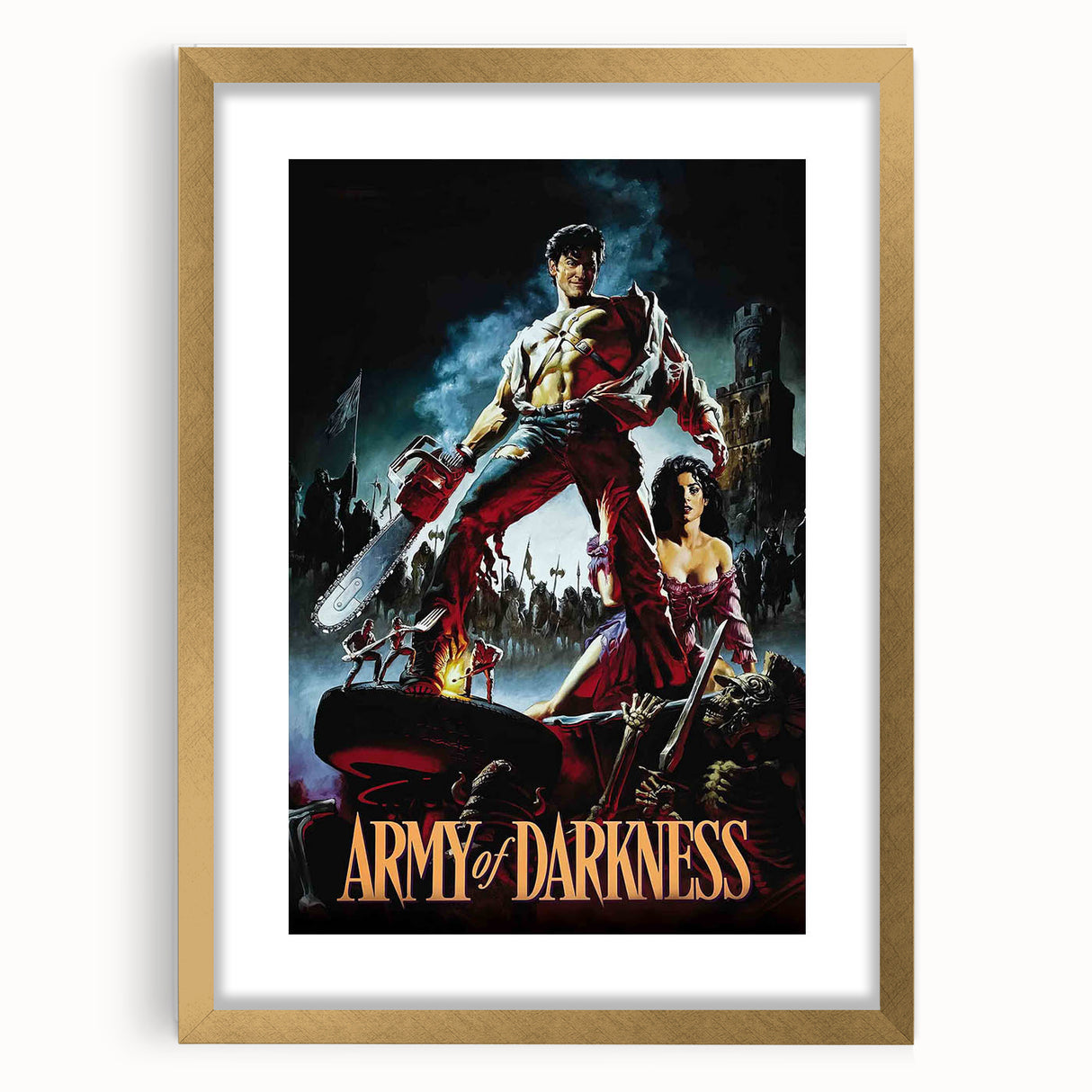 1990s Vintage Movie Poster – Army of Darkness Retro 90s Film Art