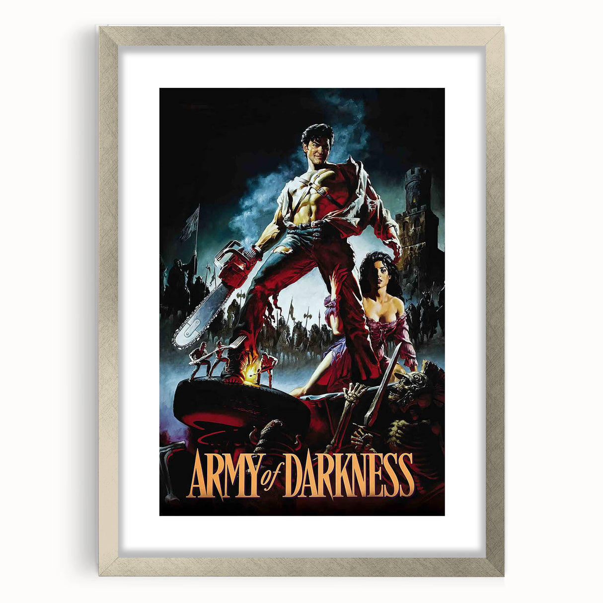 1990s Vintage Movie Poster – Army of Darkness Retro 90s Film Art