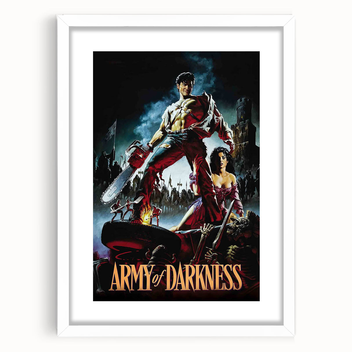 1990s Vintage Movie Poster – Army of Darkness Retro 90s Film Art
