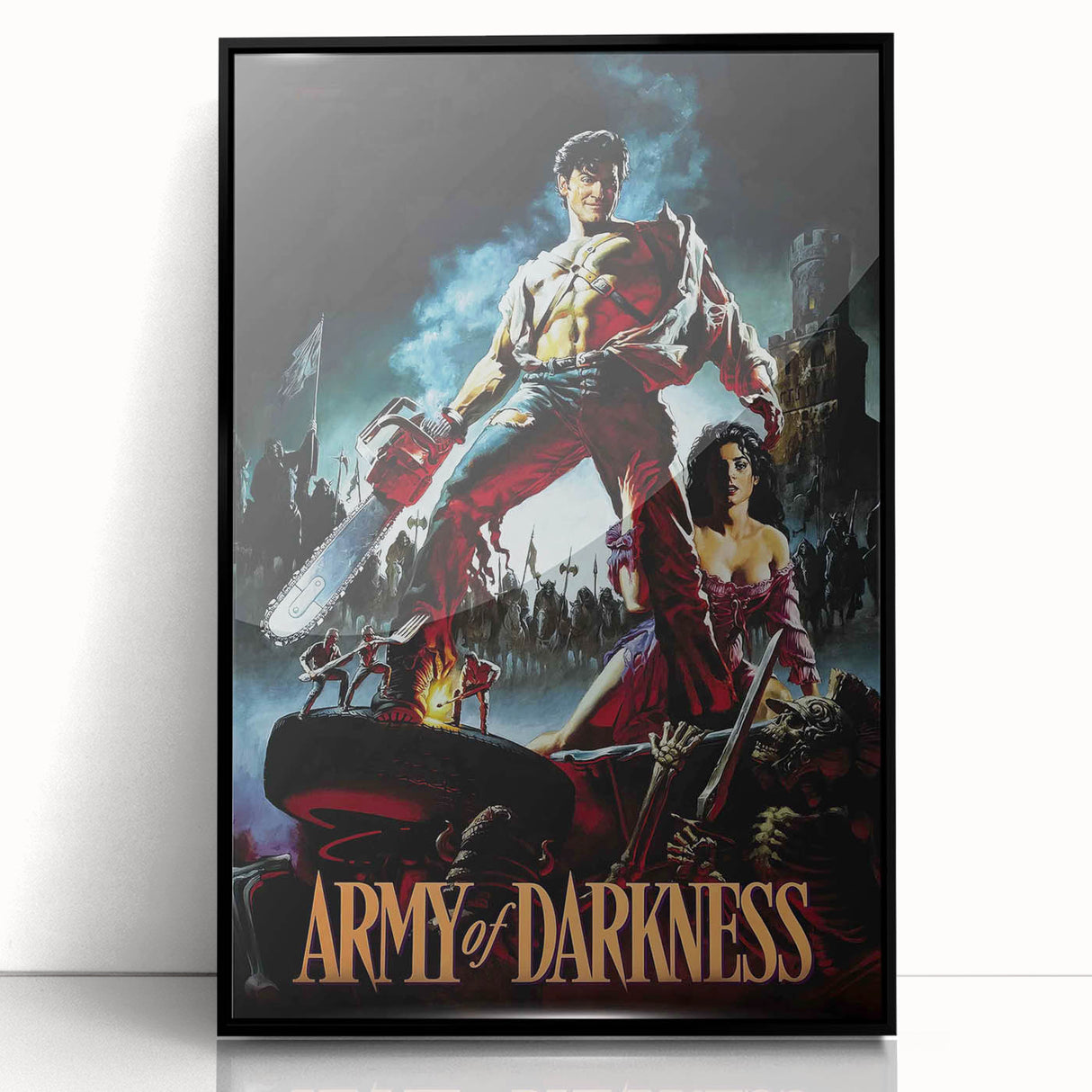 1990s Vintage Movie Poster – Army of Darkness Retro 90s Film Art