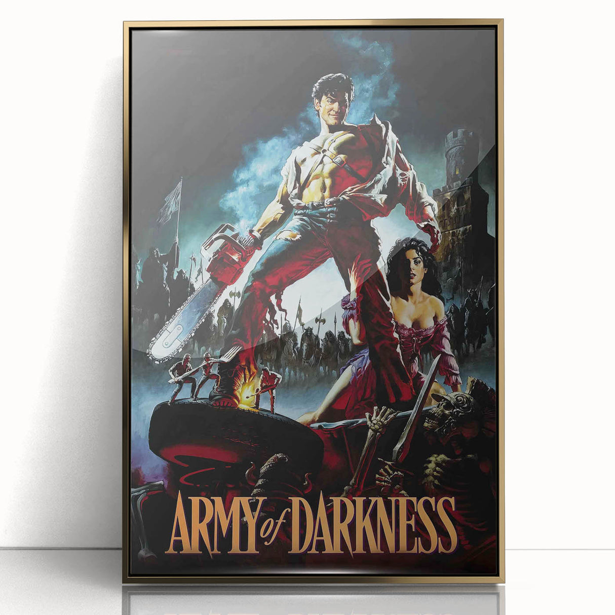 1990s Vintage Movie Poster – Army of Darkness Retro 90s Film Art