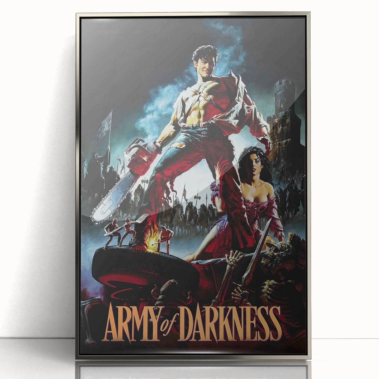 1990s Vintage Movie Poster – Army of Darkness Retro 90s Film Art