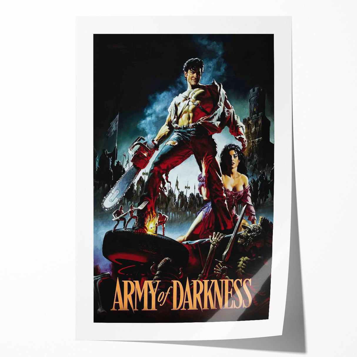 1990s Vintage Movie Poster – Army of Darkness Retro 90s Film Art