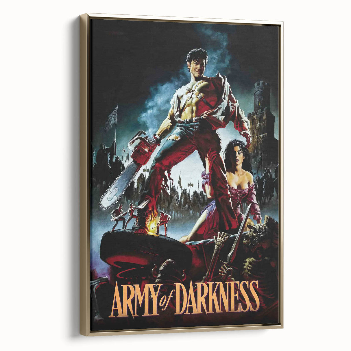 1990s Vintage Movie Poster – Army of Darkness Retro 90s Film Art
