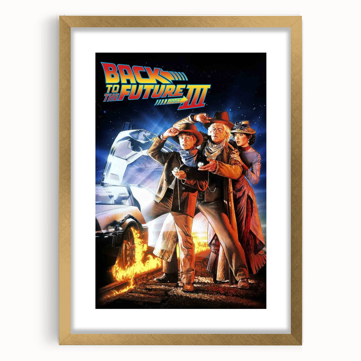 1990s Vintage Movie Poster – Back to the Future Part III Retro Art